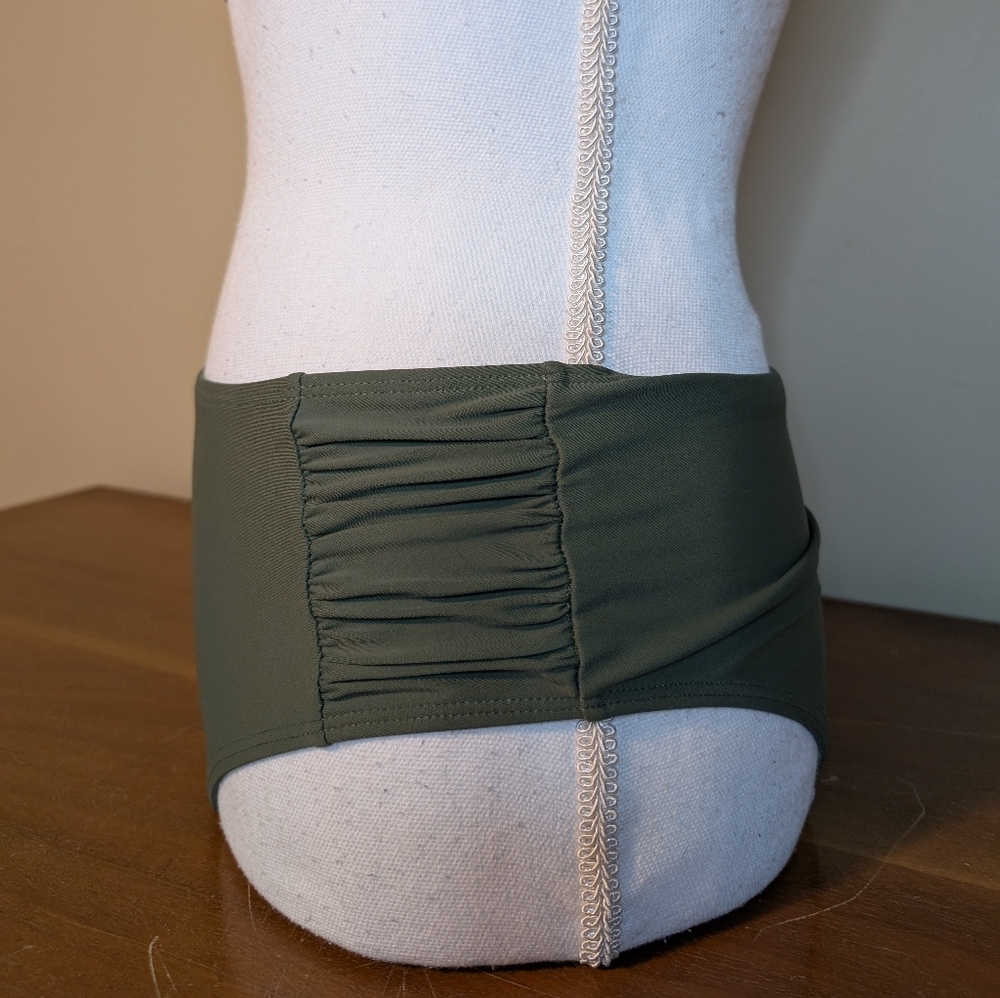 Kona Sol Ruched Army Green Bikini - Small Top, Medium Bottom - Picture 4 of 13